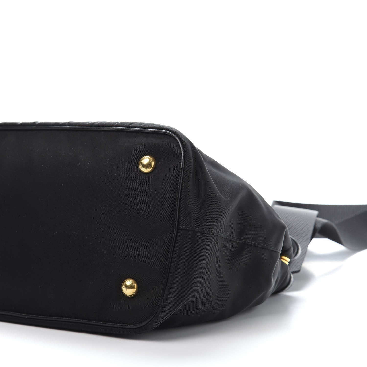 Prada Tessuto Nylon Soft Calf Tote Black 10 of 12