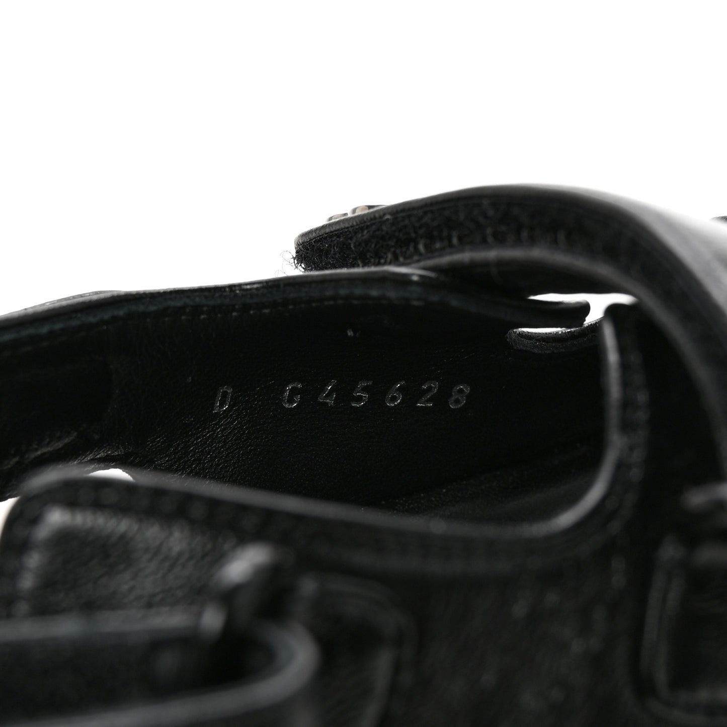 Lambskin Crystal CC Velcro Dad Sandals 37 Black