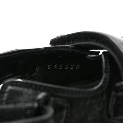 Chanel Lambskin Crystal CC Velcro Dad Sandals 37 Black 9 of 10
