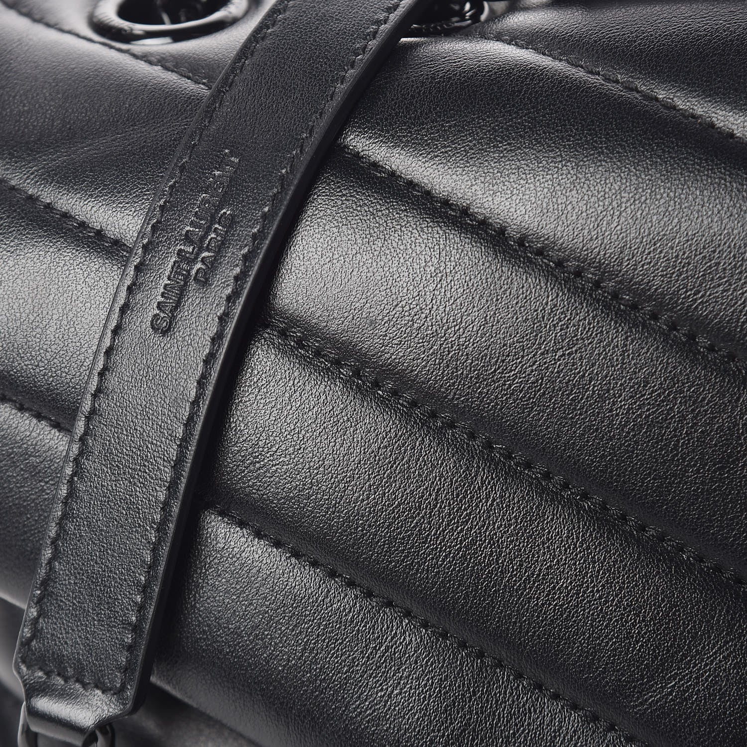 Saint Laurent Calfskin Y Quilted Monogram Medium Loulou Chain Satchel Black 9 of 15