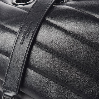 Saint Laurent Calfskin Y Quilted Monogram Medium Loulou Chain Satchel Black 9 of 15
