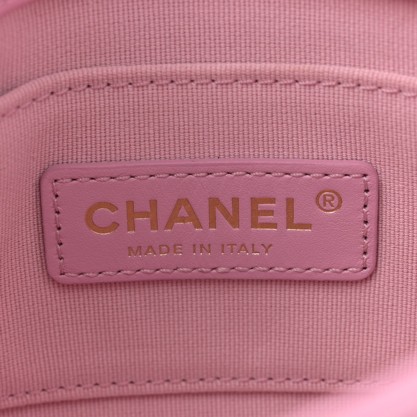 Lambskin Quilted Mini Lacquered Chain Flap Pink