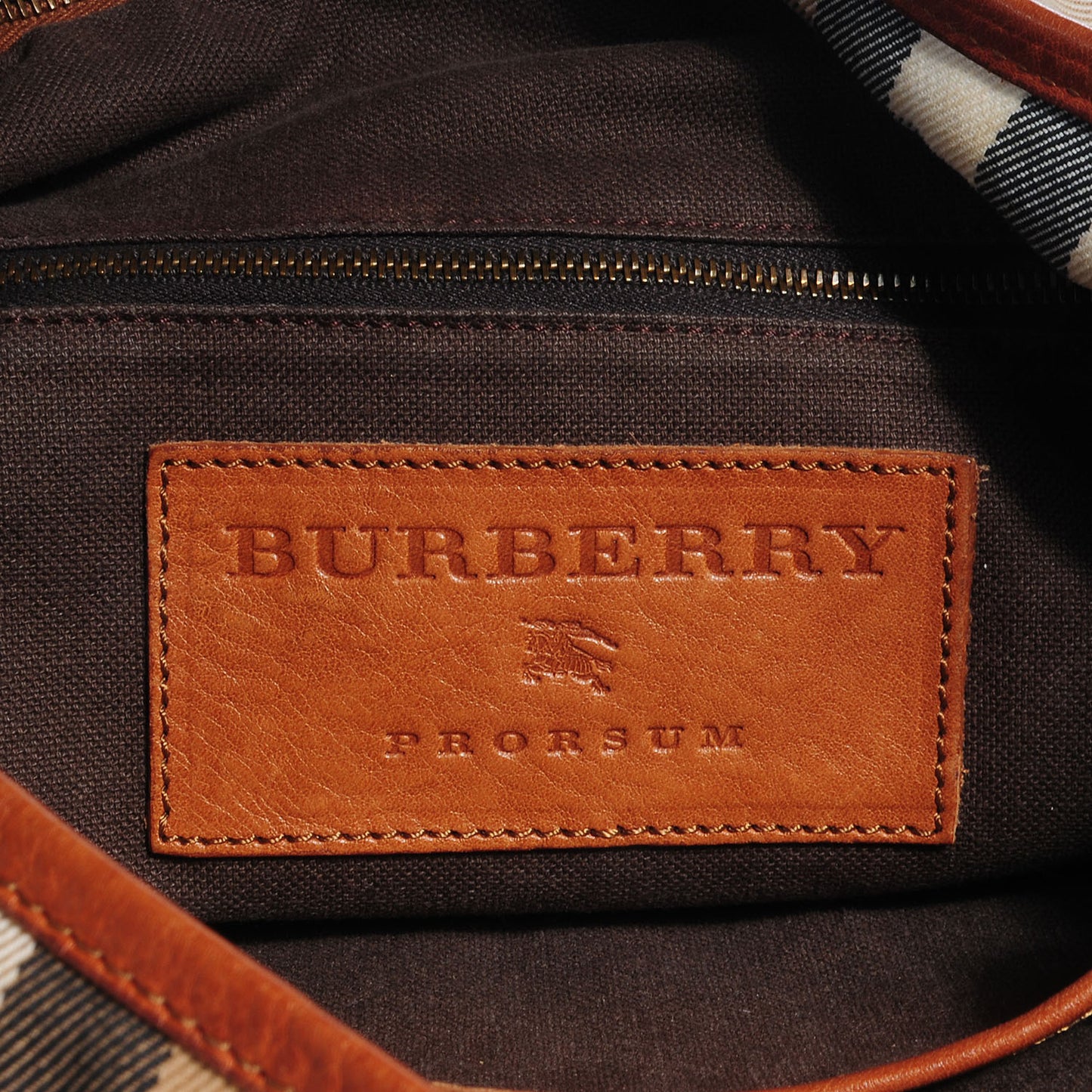 Prorsum House Check Hobo Saddle Brown