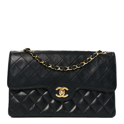 Chanel Lambskin Quilted Medium Double Flap Black 1 of 11