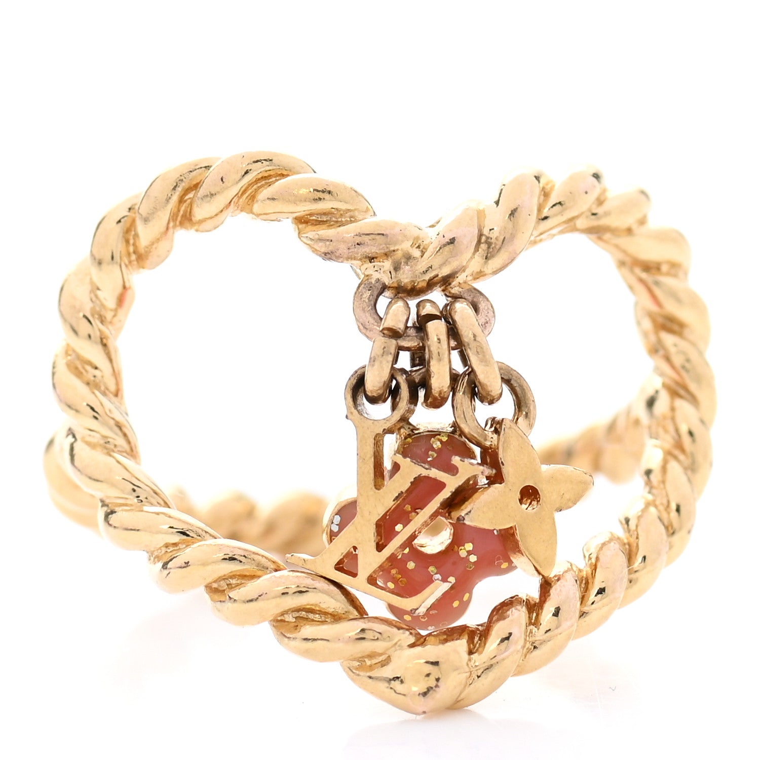 Louis Vuitton Sweet Monogram Coeurs Ring 5 Gold 1 of 5