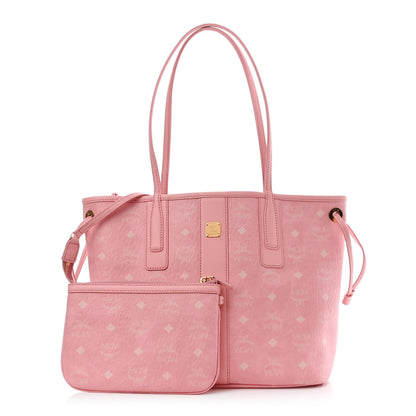 MCM Visetos Small Liz Reversible Shopper Tote Blossom Pink 1 of 16