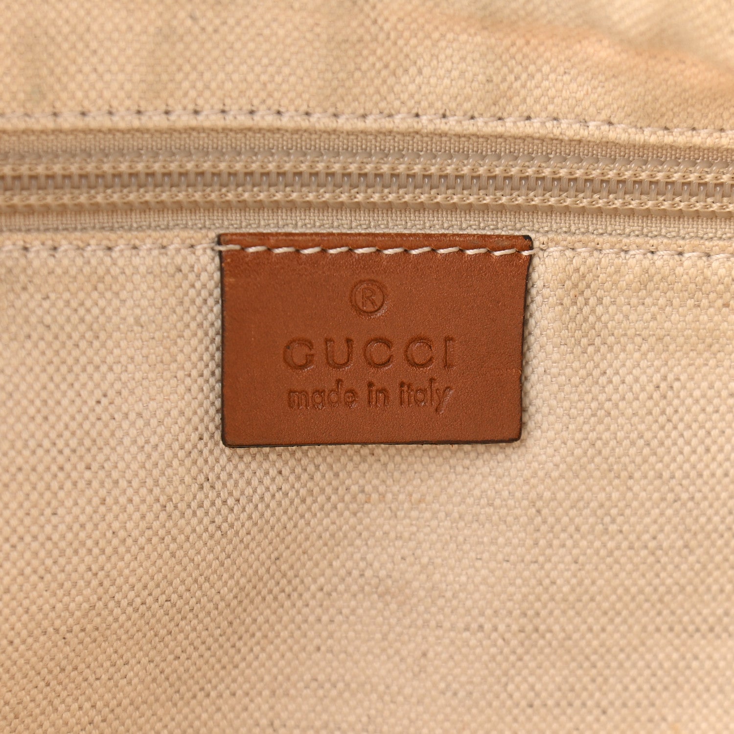 Gucci Nylon Monogram Web Medium Half Moon Hobo Beige 6 of 9