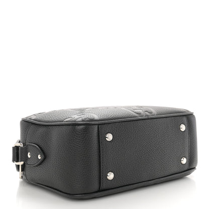 Gucci Piuma Calfskin Jumbo GG Embossed Medium Messenger Bag Black 4 of 10