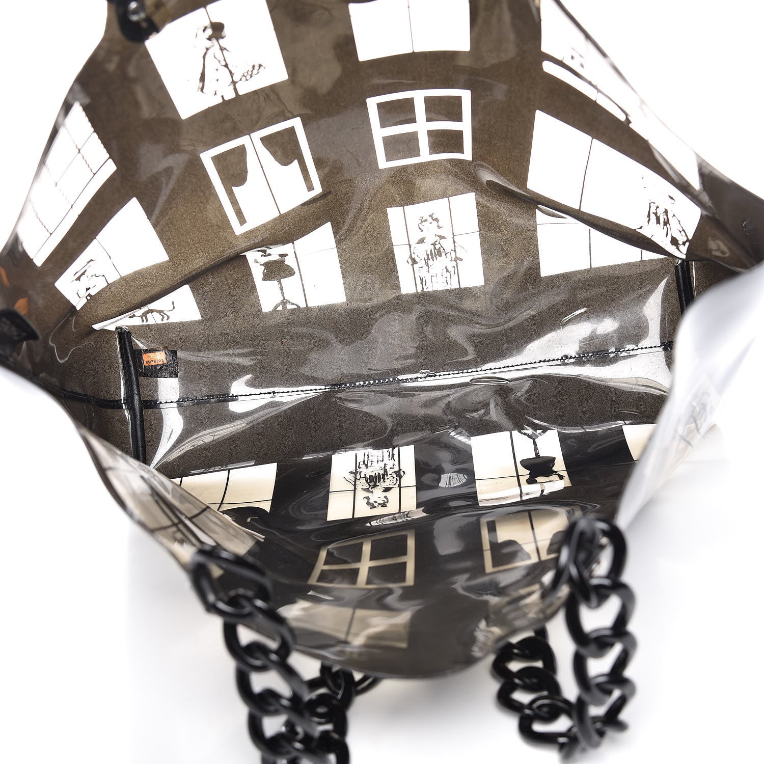 Chanel Vinyl Coco Window Tote Black 5 of 18