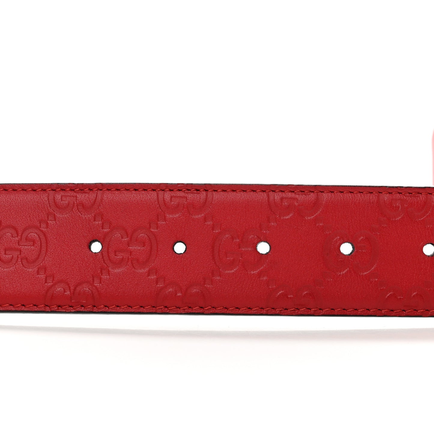 Guccissima Signature Interlocking G 40mm Belt 95 38 Hibiscus Red