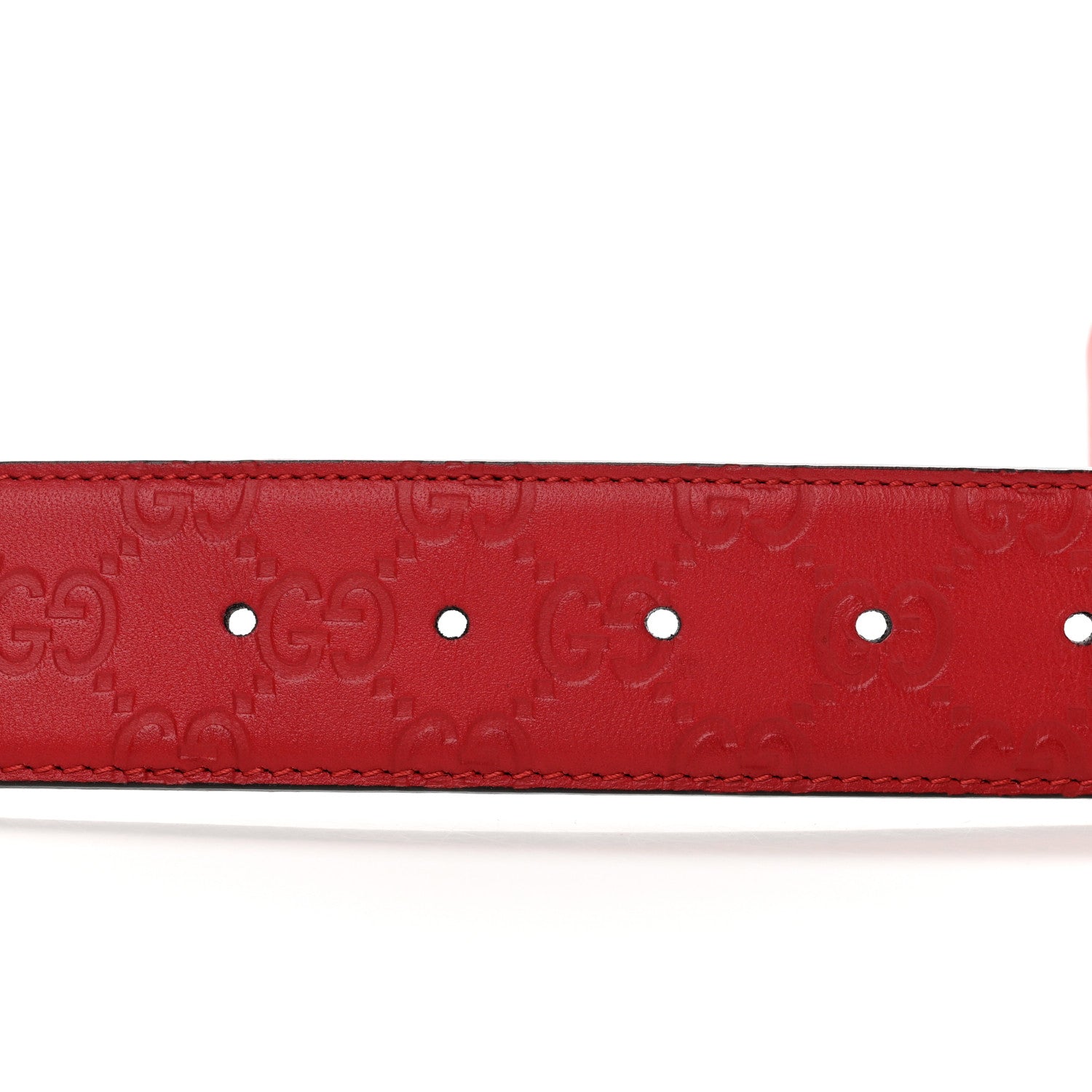 Gucci Guccissima Signature Interlocking G 40mm Belt 95 38 Hibiscus Red 4 of 6