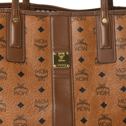 MCM Visetos Medium Liz Reversible Shopper Tote Cognac 8 of 15