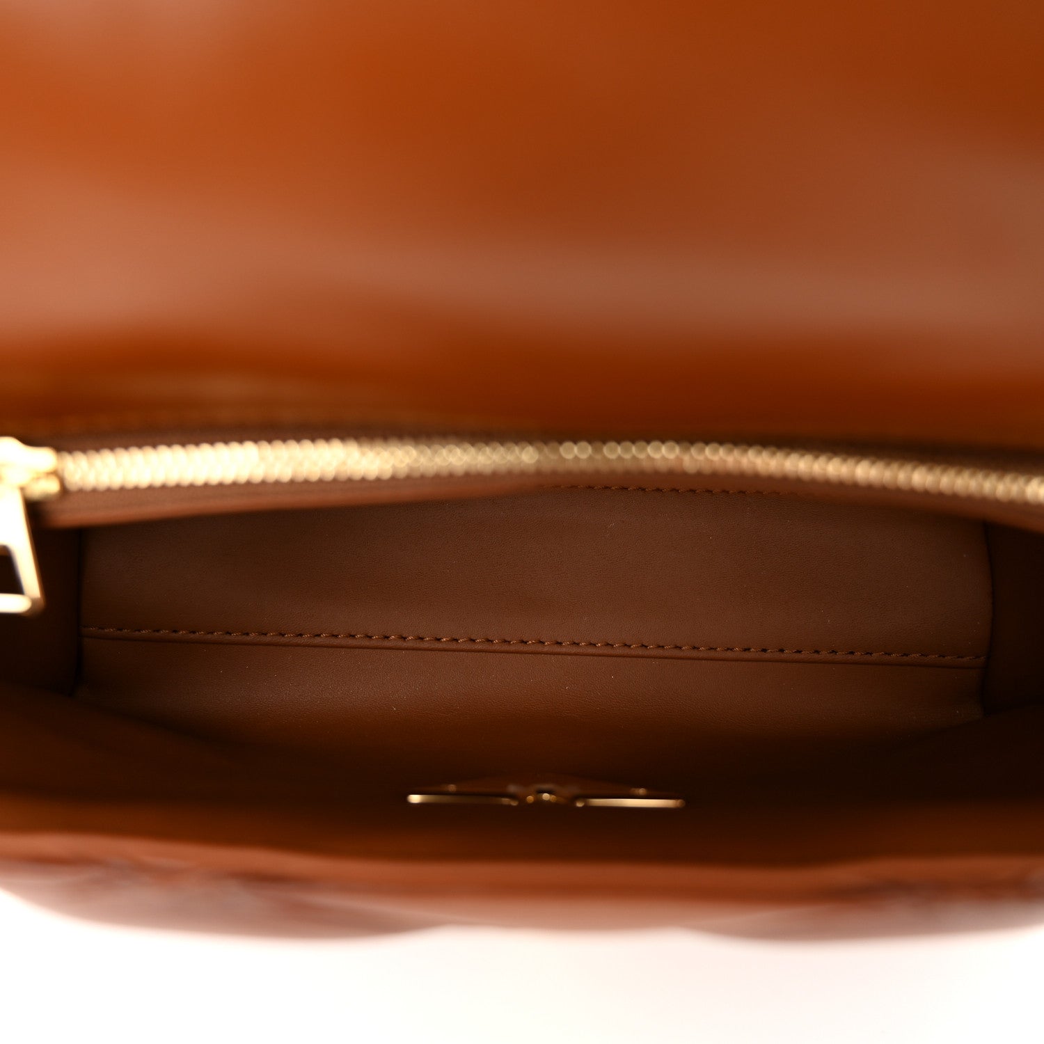 Louis Vuitton Lambskin Malletage Top Handle GO-14 MM Tan 6 of 10