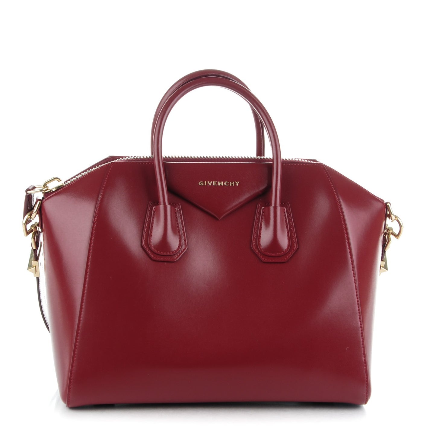 Shiny Lord Calfskin Medium Antigona Burgundy