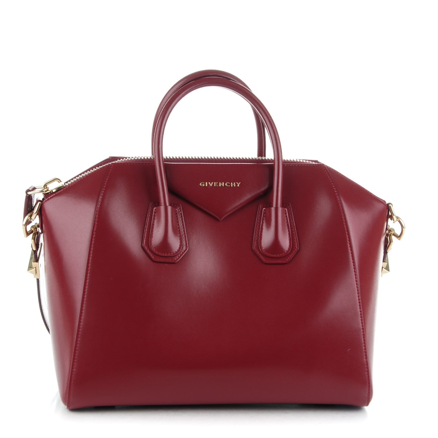 Givenchy Shiny Lord Calfskin Medium Antigona Burgundy 1 of 7