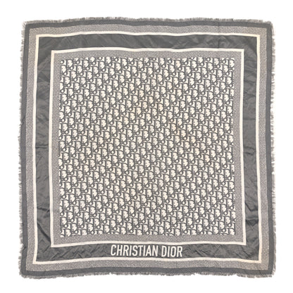 Christian Dior Silk Oblique Scarf Grey 1 of 3