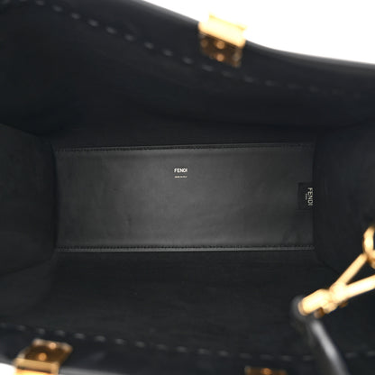 Fendi Vitello King Plexiglass Medium Fendi Sunshine Shopper Tote Black 5 of 11