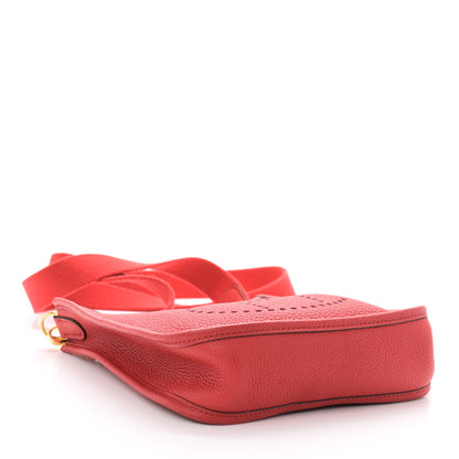 Hermes Taurillon Clemence Evelyne TPM Rouge De Coeur 4 of 10