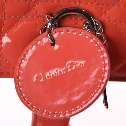 Christian Dior Patent Cannage Large Lady Dior Light Coral 9 of 13
