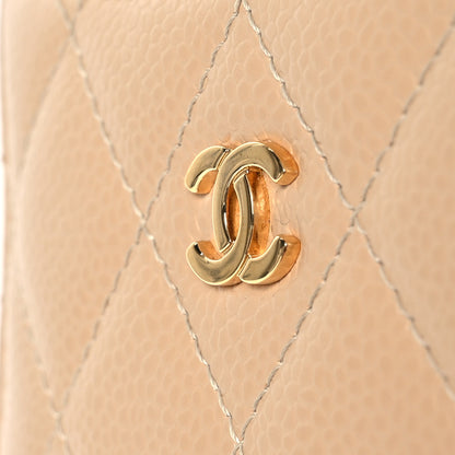 Chanel Caviar Quilted Card Holder Beige 12 of 14