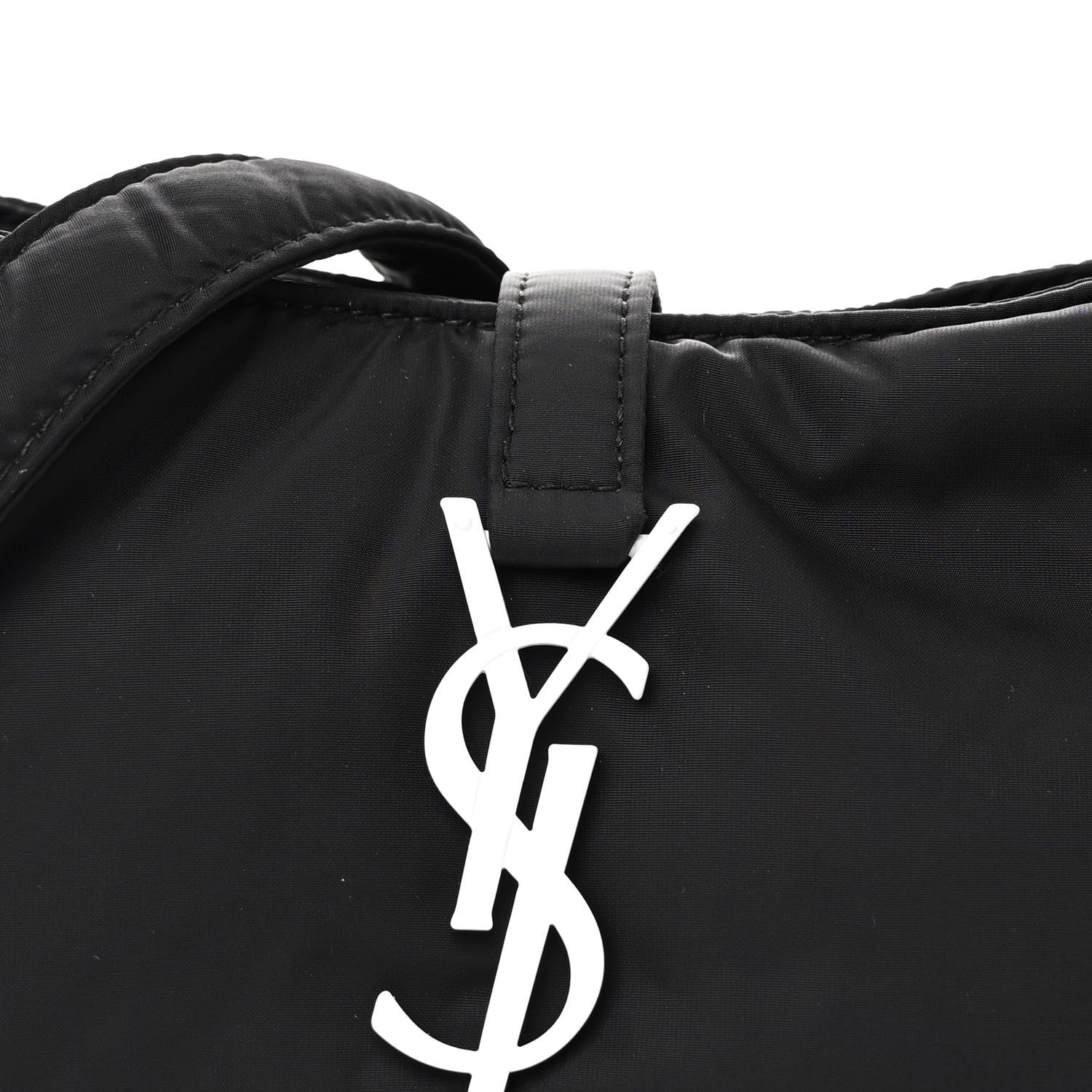Saint Laurent Econyl Nylon Le 5 A 7 Hobo Black White 8 of 10