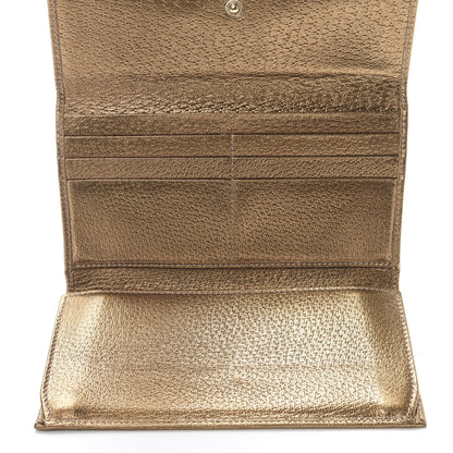 Gucci Monogram Princy Continental Wallet Gold 5 of 11