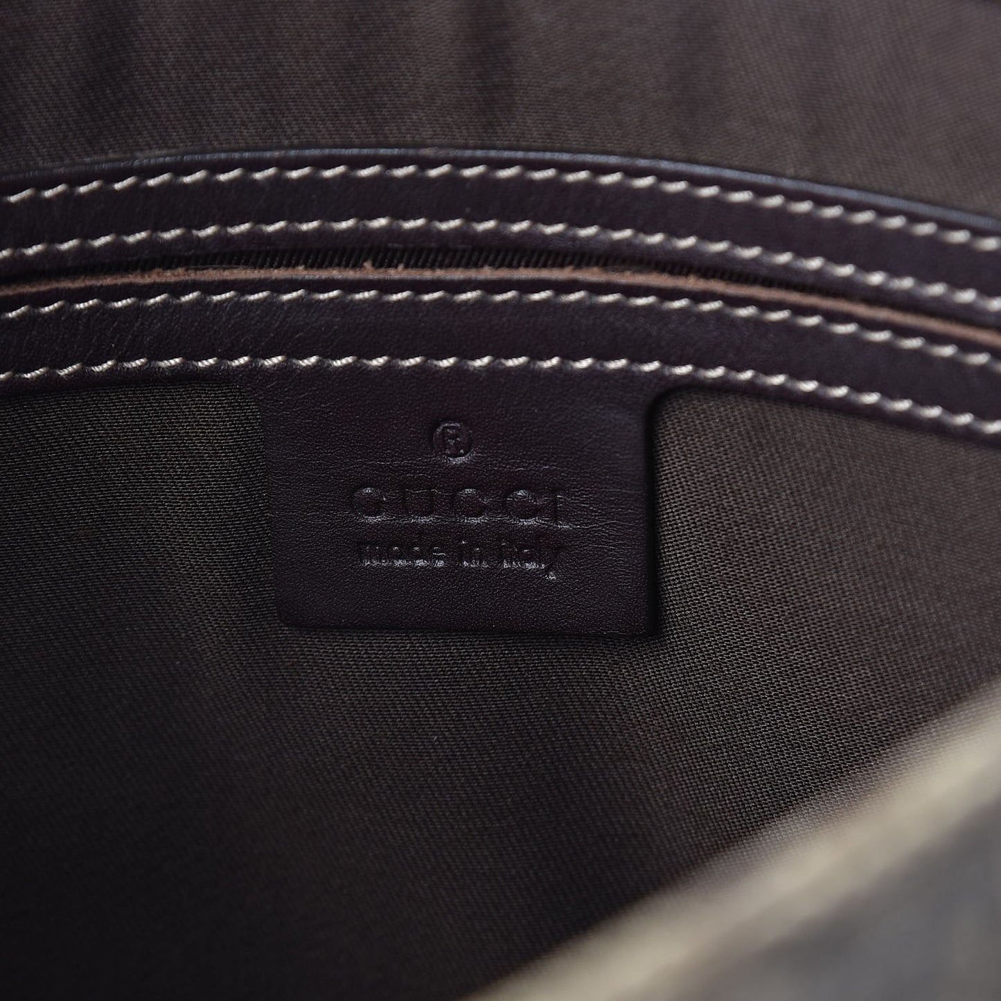 GG Supreme Monogram Medium Flat Messenger Bag Dark Brown