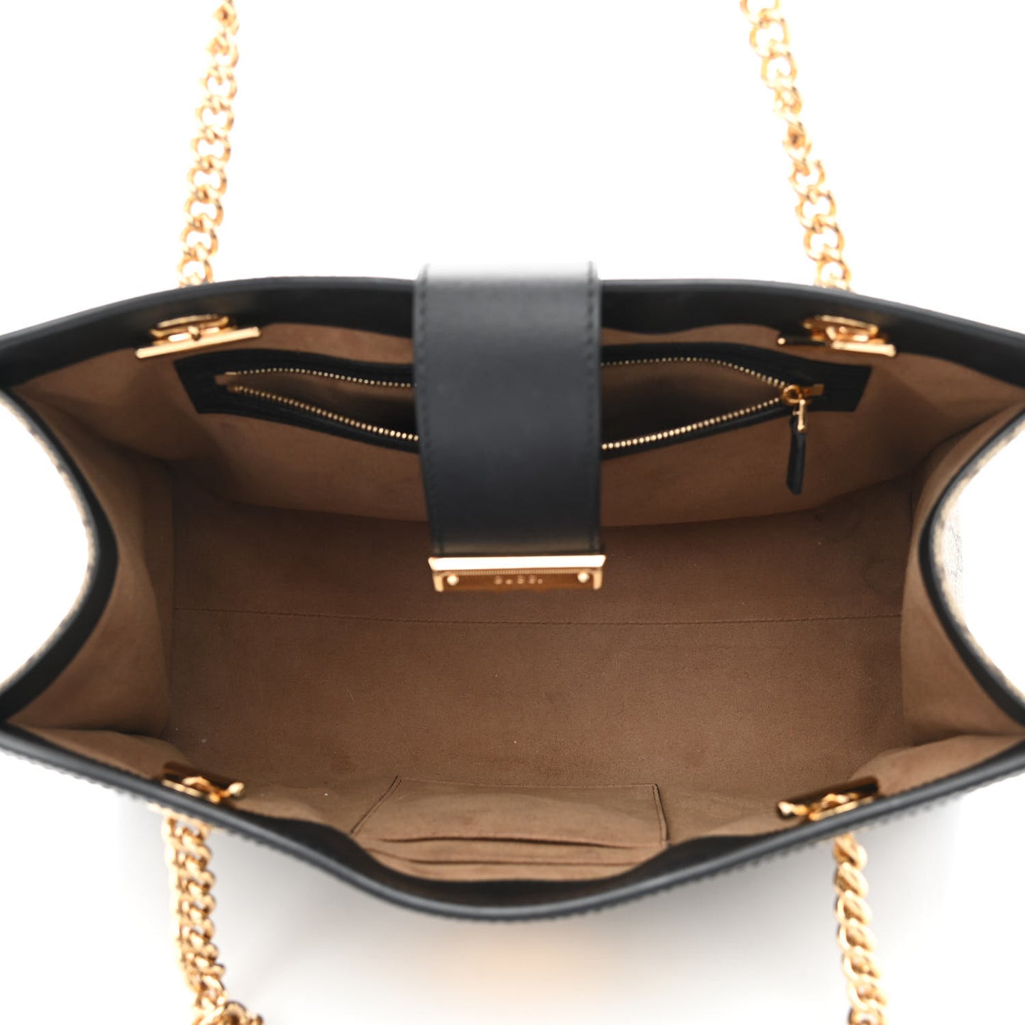 GG Supreme Monogram Medium Padlock Tote Black