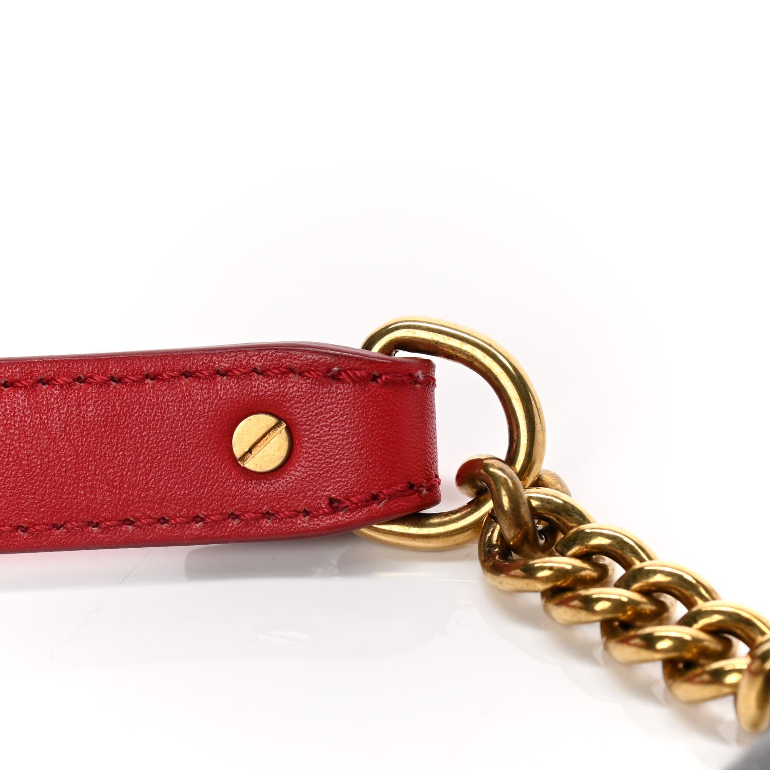 Alexander McQueen Calfskin Small Insignia Chain Flap Red 10 of 26