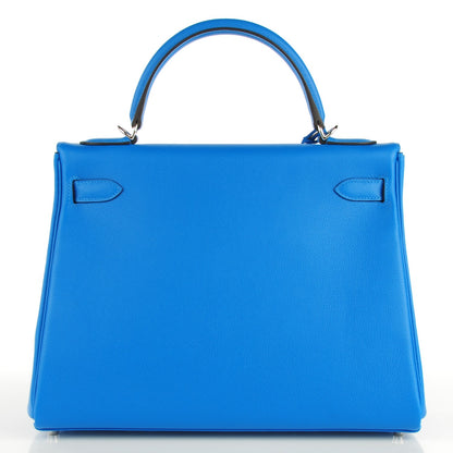 Hermes Evercolor Kelly Retourne 32 Bleu Hydra 3 of 24