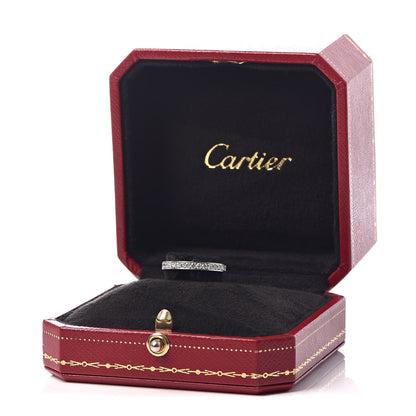 Cartier Platinum Diamond 1895 Wedding Band Ring 50 5.25 6 of 6