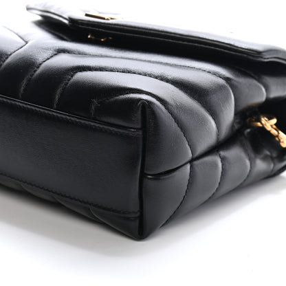 Saint Laurent Calfskin Y Quilted Monogram Toy Loulou Crossbody Bag Black 9 of 9