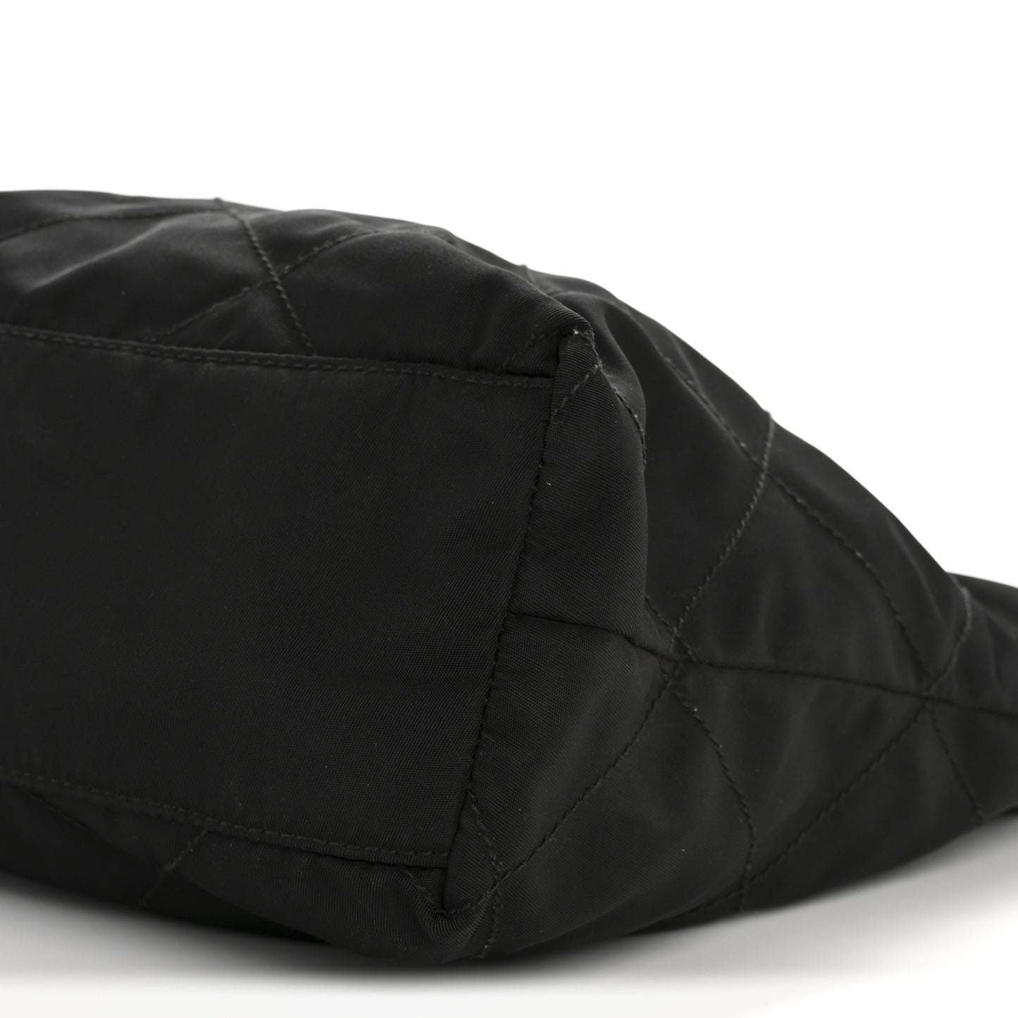 Tessuto Nylon Chain Shoulder Bag Black