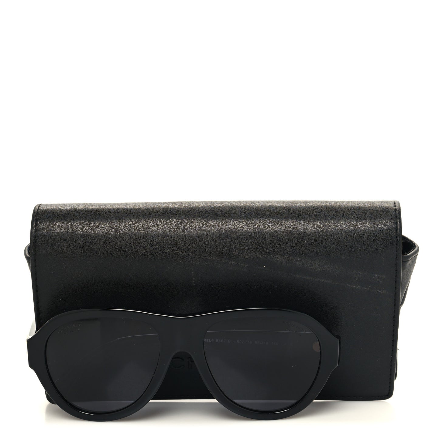 Acetate Strass Pilot Sunglasses 5467-B Black