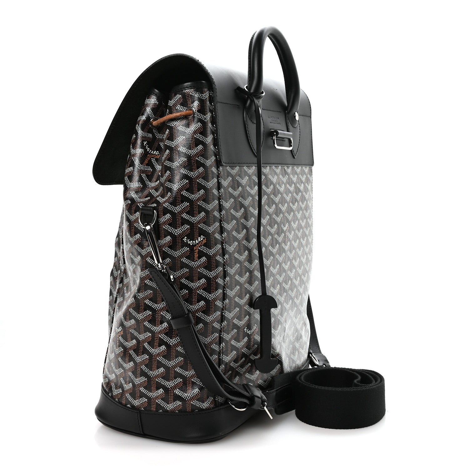 Goyard Goyardine Calfskin Alpin MM Backpack Black 3 of 11