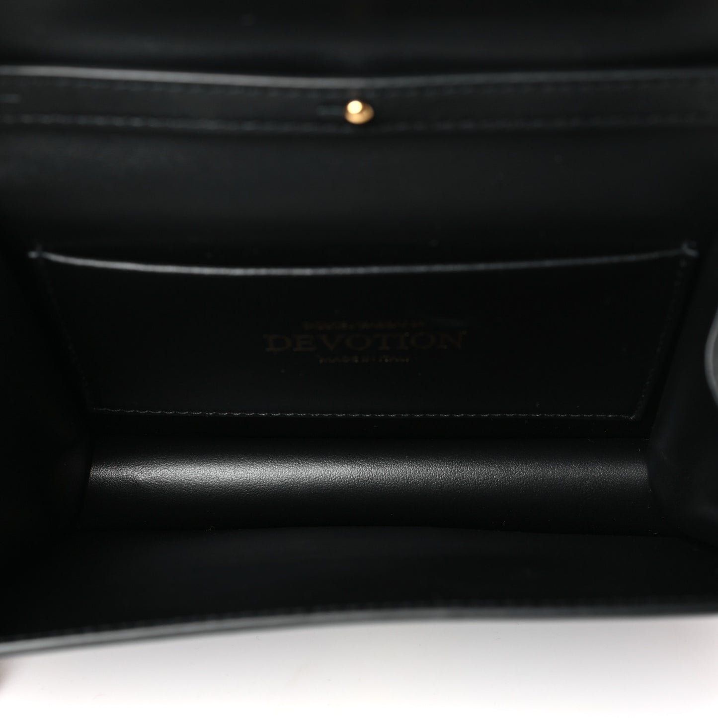 Smooth Calfskin Small Devotion Envelope Top Handle Bag Black
