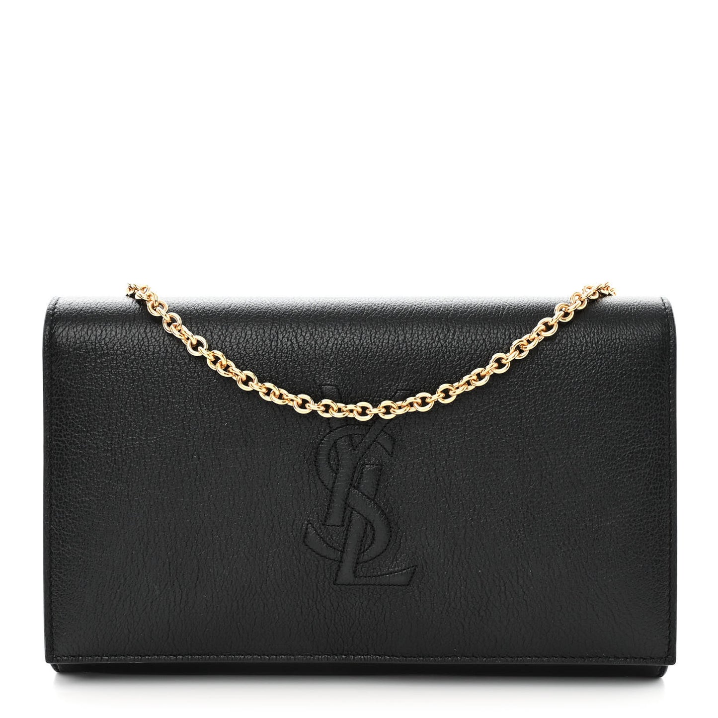 Calfskin Monogram Belle de Jour Chain Clutch Black