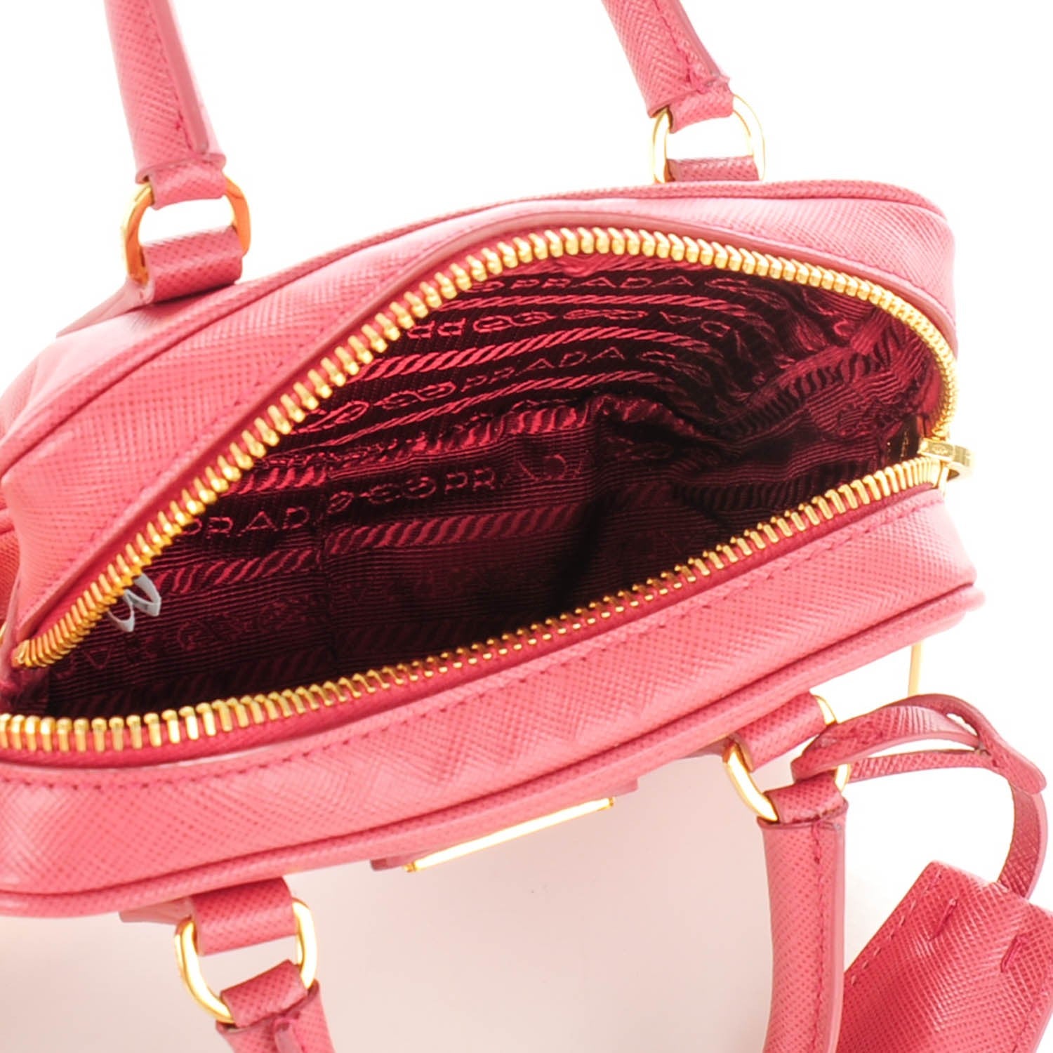 Prada Saffiano Lux Mini Top Handle Crossbody Bag Tamaris 6 of 9