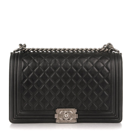 Chanel Calfskin Quilted New Medium Boy Flap Black 1 of 7