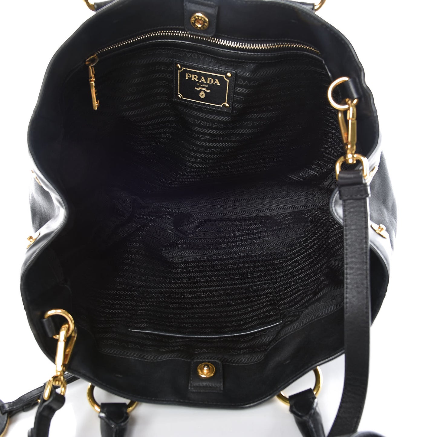 Soft Calf Shopping Tote Black