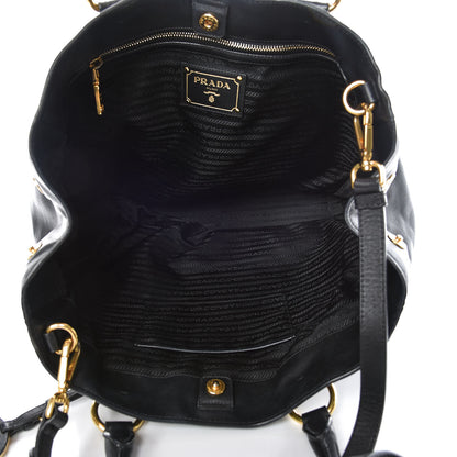 Prada Soft Calf Shopping Tote Black 8 of 14