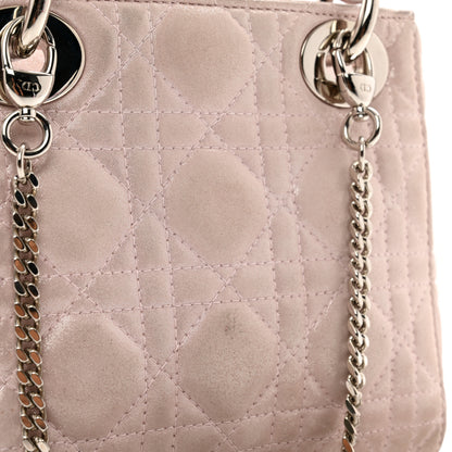 Christian Dior Metallic Lambskin Cannage Mini Lady Dior Lotus 9 of 11