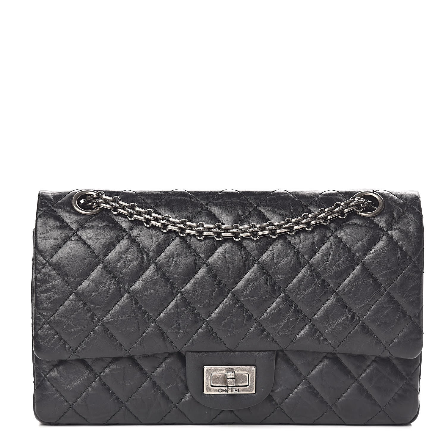 Chanel Aged Calfskin Quilted 2.55 Reissue 225 Flap Black 1 of 16