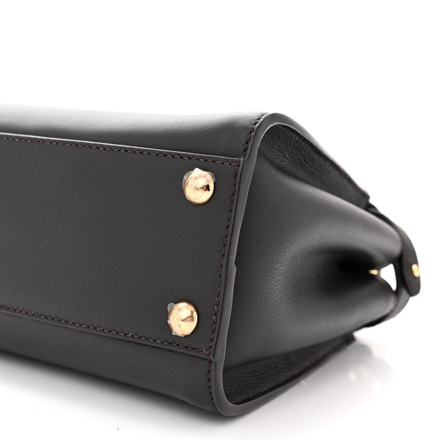 Vitello Seta Nabuk Pequin Mini Peekaboo Iconic Satchel Ebano Tobacco Moro