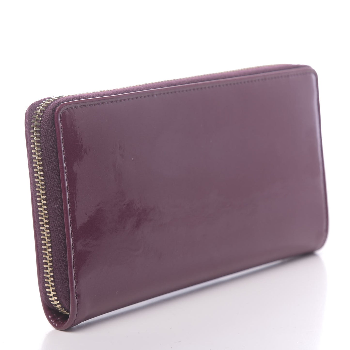 Patent Y Mail Zip Around Wallet Purple