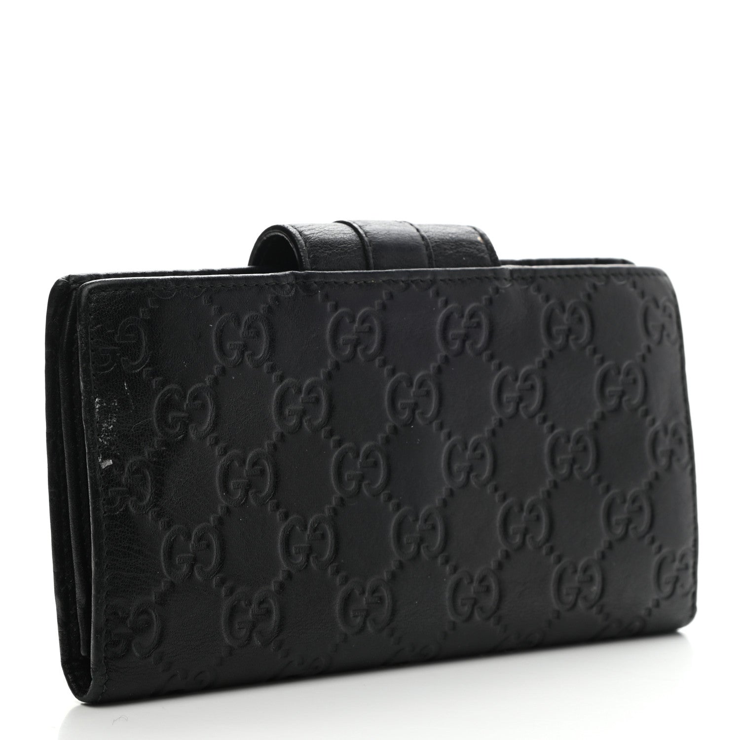 Gucci Guccissima Ladies Web Long Wallet Black 3 of 15