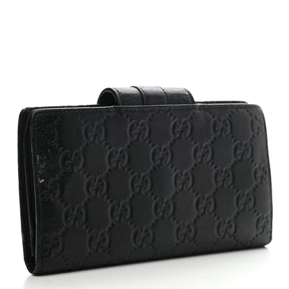 Gucci Guccissima Ladies Web Long Wallet Black 3 of 15