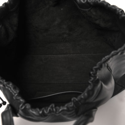 Celine Grained Calfskin Cuir Triomphe Cabas Drawstring Black 5 of 10