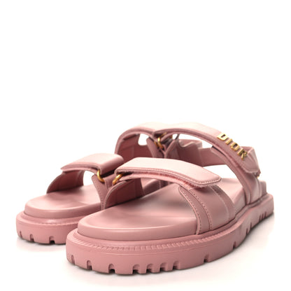 Christian Dior Lambskin Dioract 10mm Sandals 39.5 Pink 3 of 8