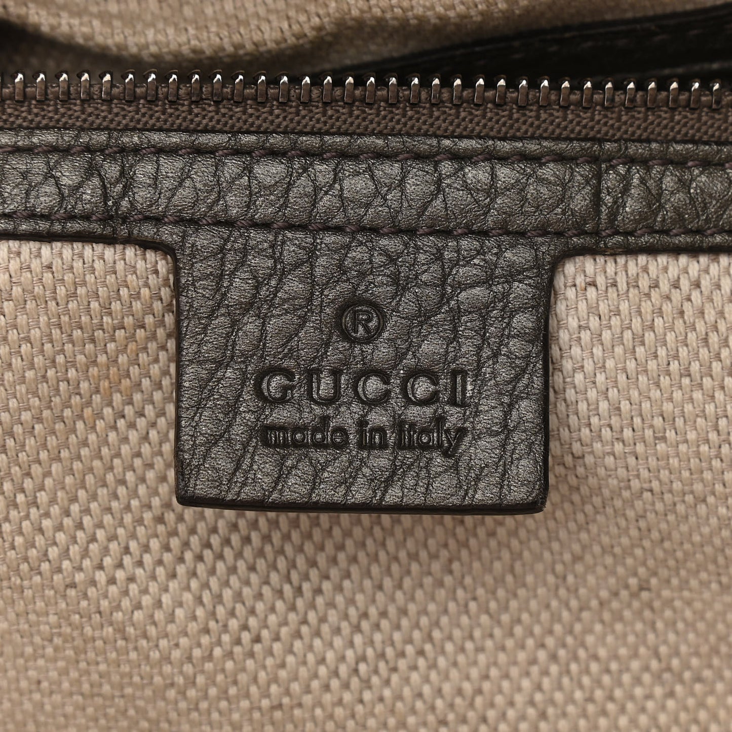 Metallic Pebbled Calfskin Medium Soho Shoulder Bag Sasso